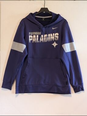 Nike Furman Paladins Hoodie XL Purple Dri-FIT Pullover Men’s Unisex NCAA Fleece